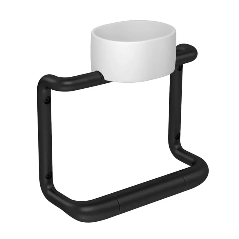 Barra De Apoio Com Porta Objetos Black Matte Deca 24cm