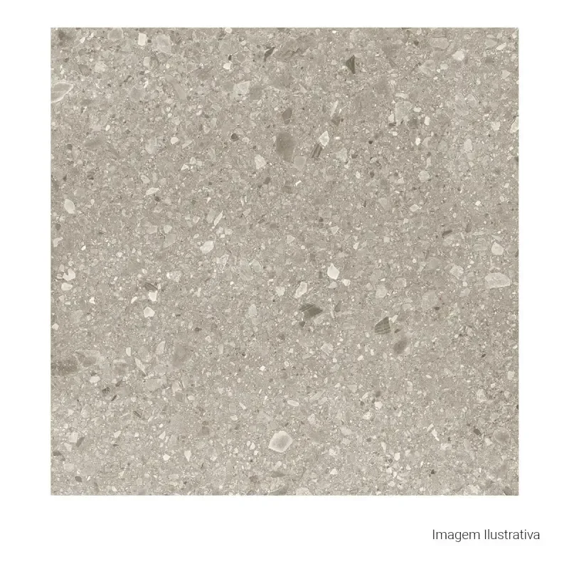 Porcelanato Pedra Hard 120X120Cm Grey Portinari Caminho Retificado - 6063418A