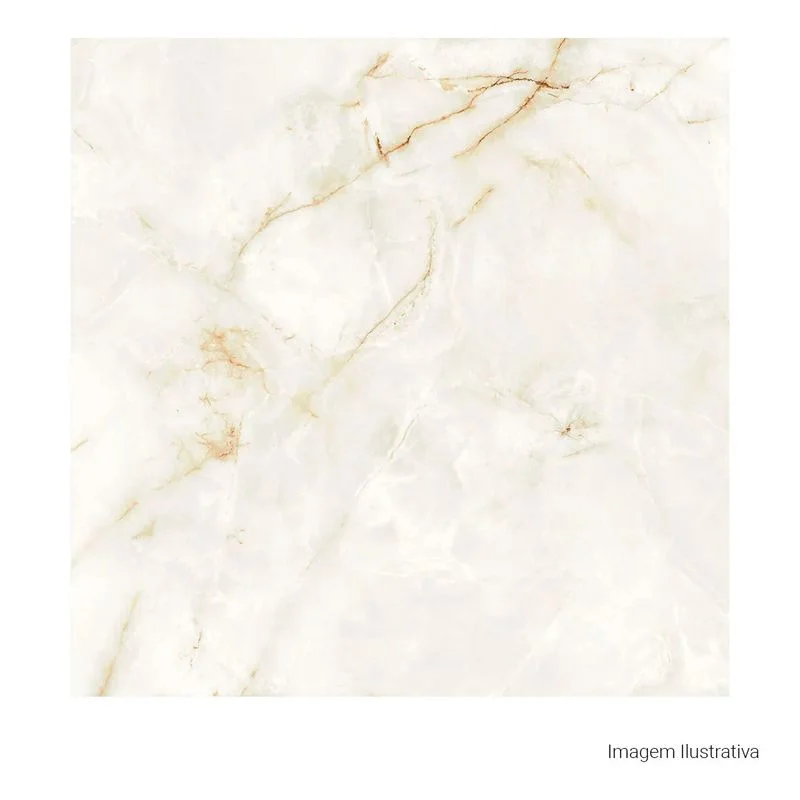 Porcelanato Marmore Polido 100X100Cm White Portinari Timeless Retificado - 6063607A