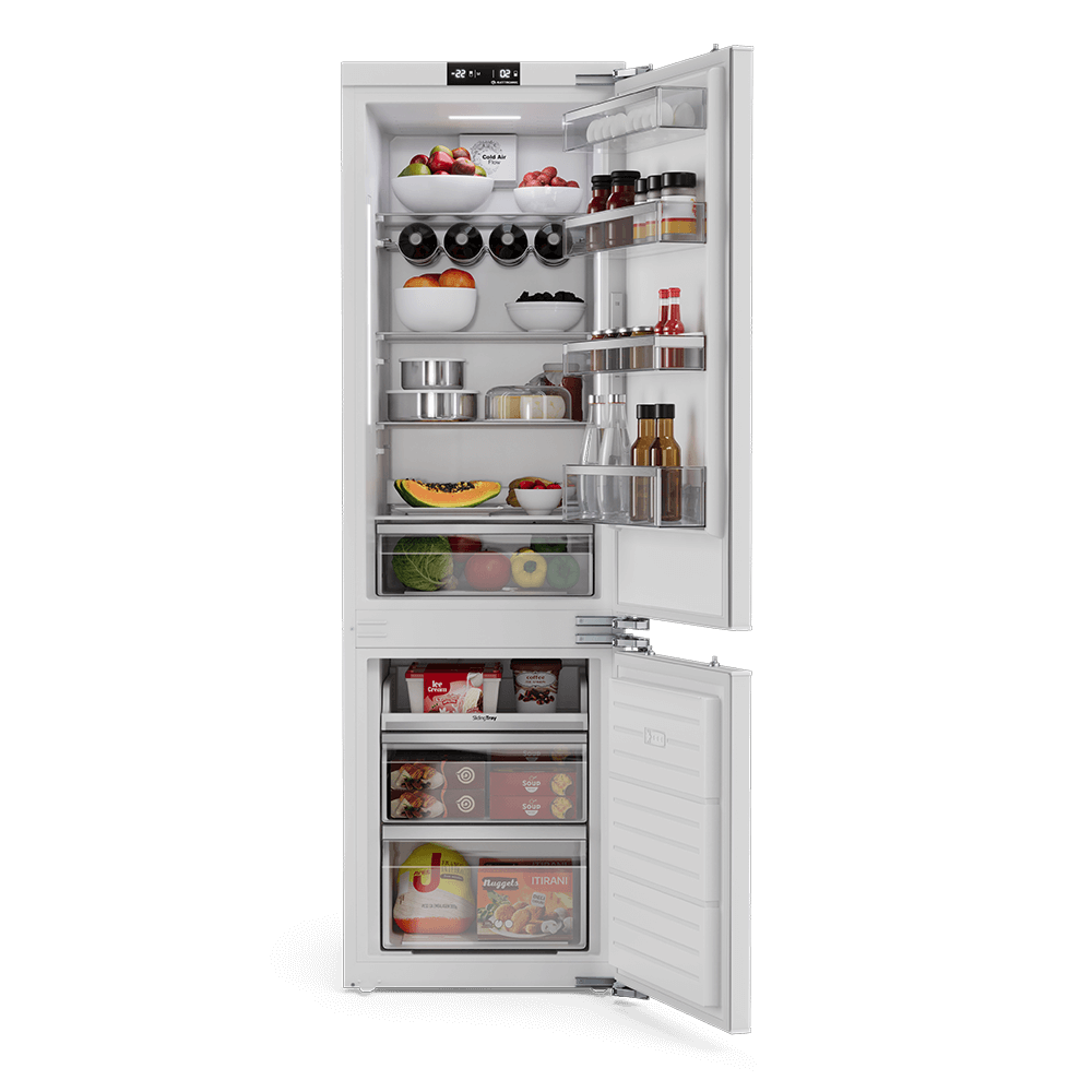 Refrigerador revestir Bottom Freezer 256 litros built-in 220 V